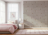 Colorful party bugs arranged on a playful grid pattern.