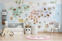 Pastel Wildlife elegant wallpaper for walls