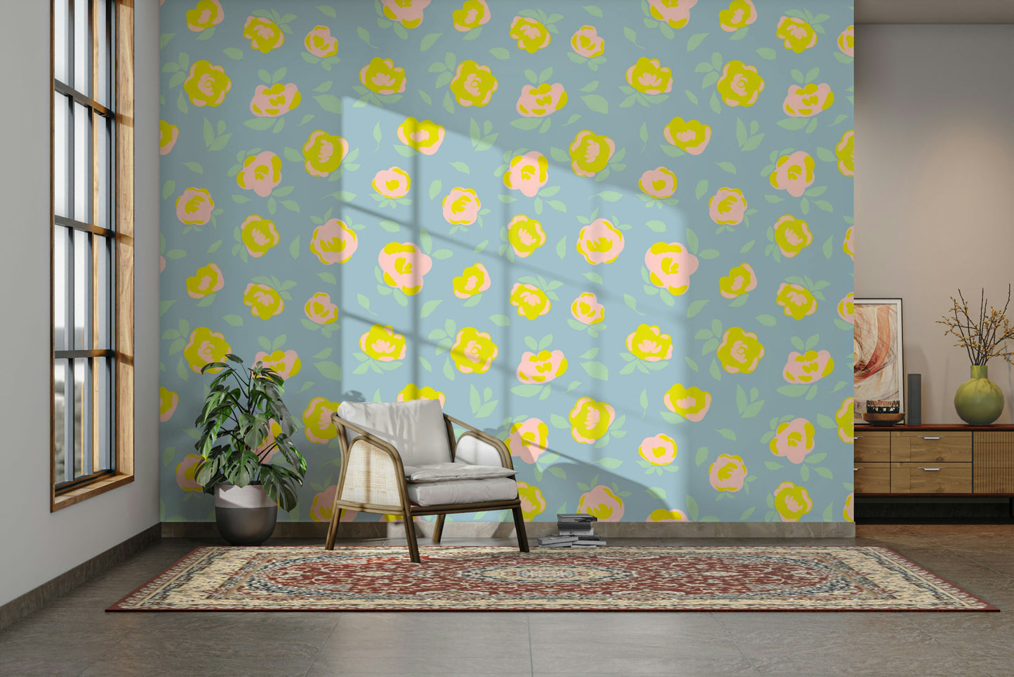 Delicate bloom print in soft color palette


