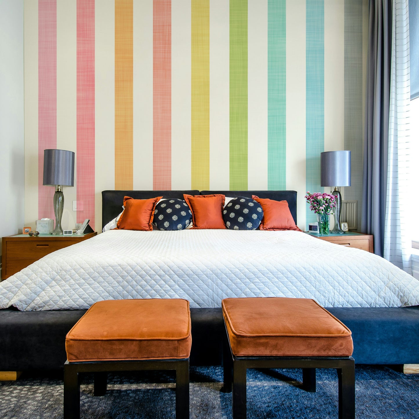 Pastel Breeze Vertical Stripes Wallpaper