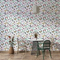 Soft pastel butterfly wallpaper with flying design

