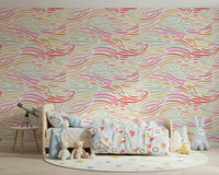 Vibrant abstract swirl wallpaper, energetic modern background, Candy Pastel Strokes.