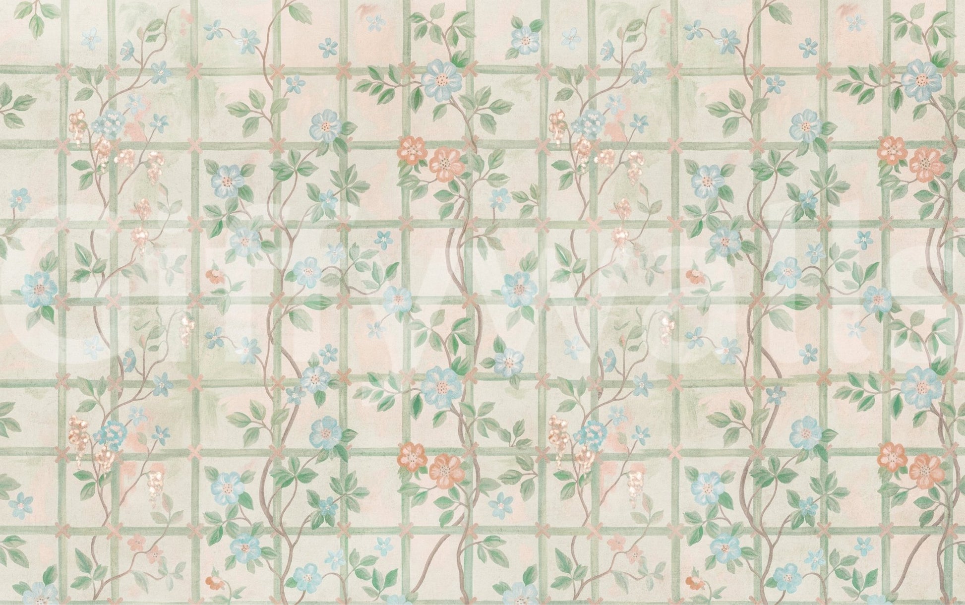 Pastel Charm Garden English Roses Wall Mural