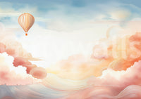 Close-up of intricate soft cloud shading in blue and pink watercolour hues.
