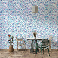 Romantic daisy mural with watercolor petals

