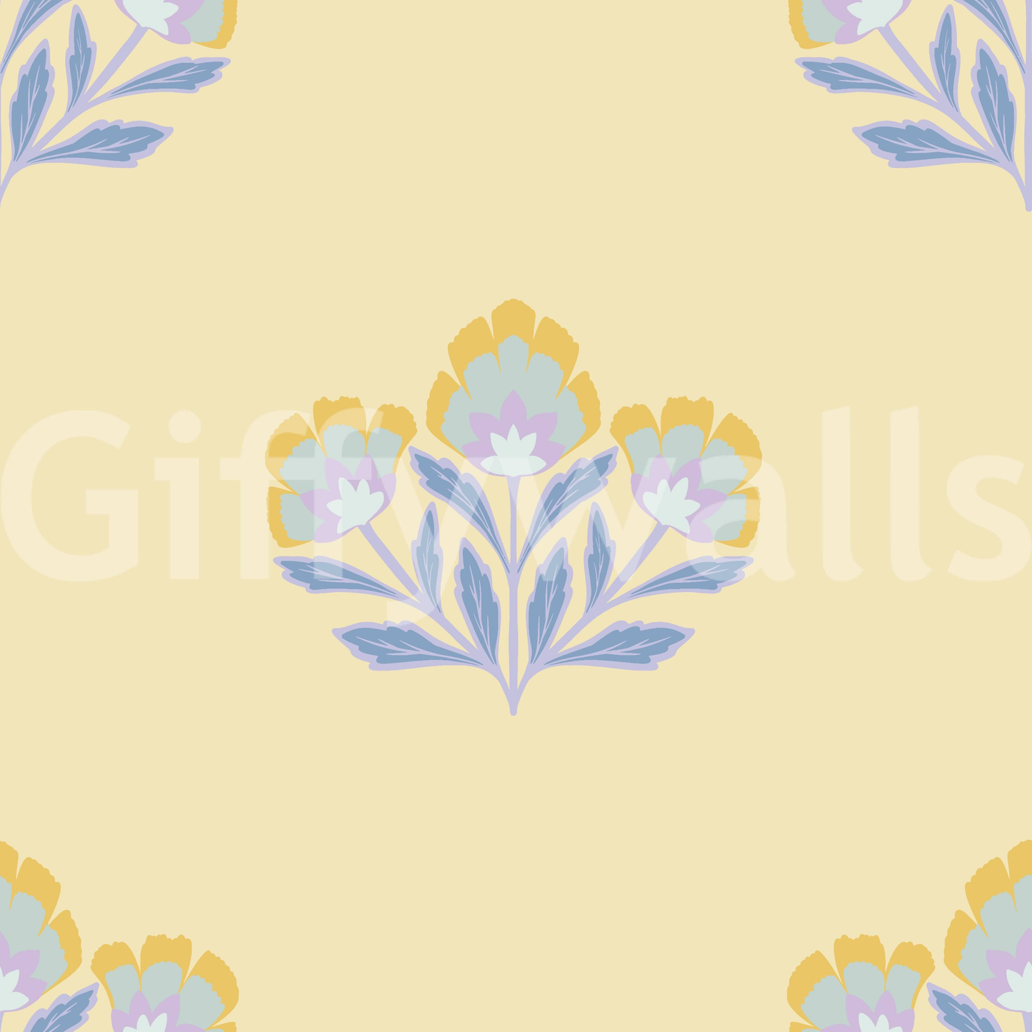 Lovely Serene Flora wallpaper for walls, exquisite bloom illustration.