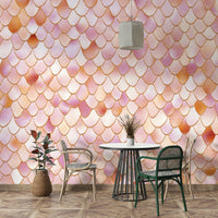 The wall art combines a fantasy theme with soft colors.

