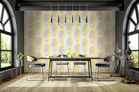 Classic paisley pattern in gentle tones

