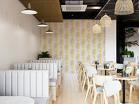Subtle paisley print for modern wall design

