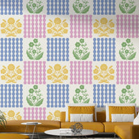 Pastel Pop Florals Wallpaper⁠