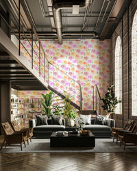 A serene floral garden wall mural for your decor.

