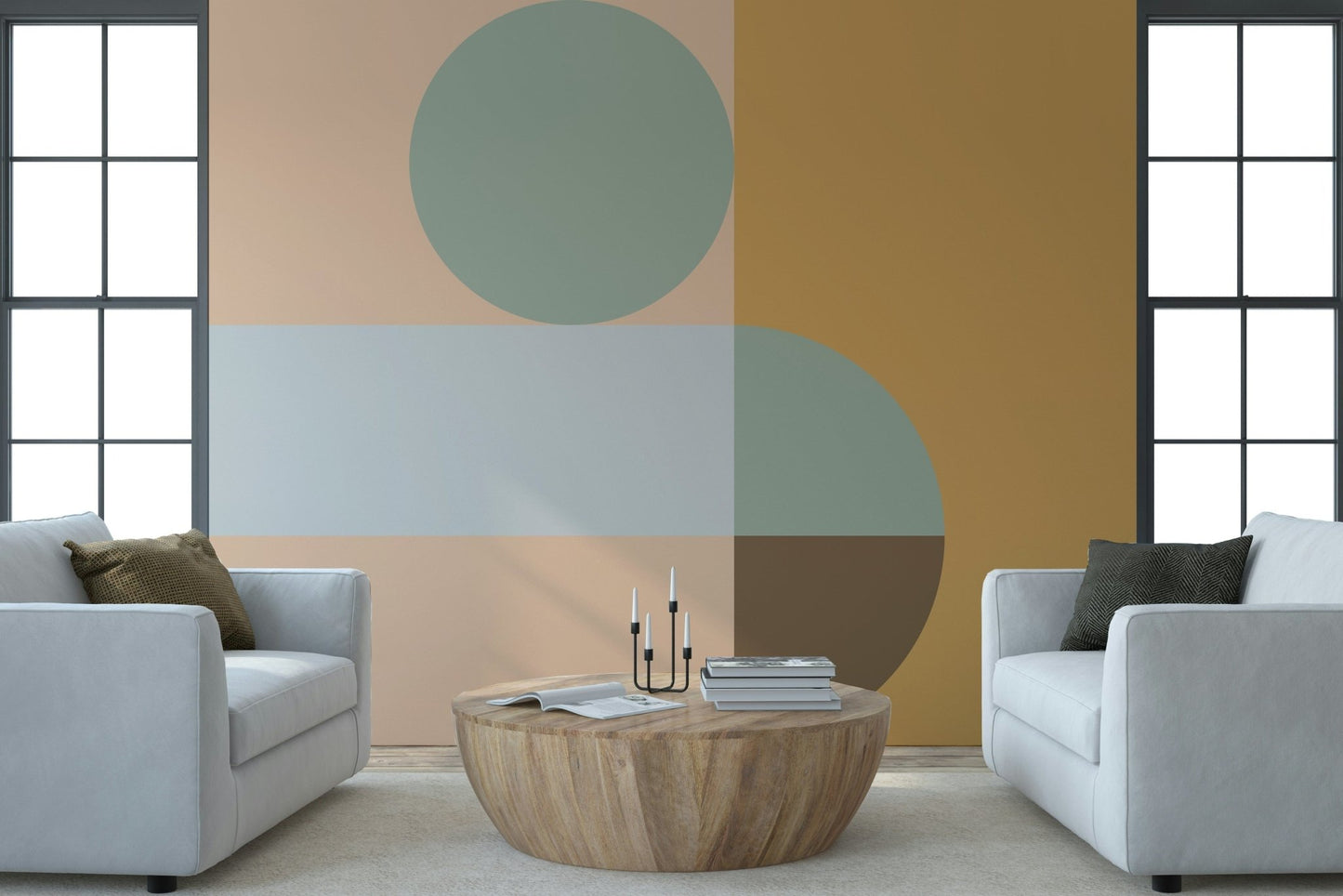 Pastel Spring, a beautiful and modern geometric wallpaper for walls.