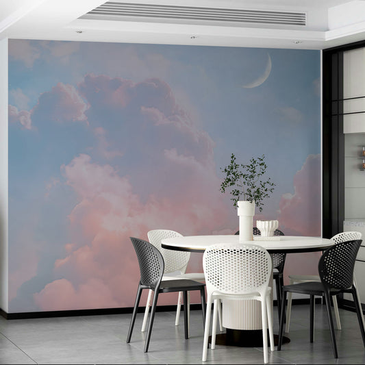 Mural wallpaper of a cloudy pastel sunset sky


