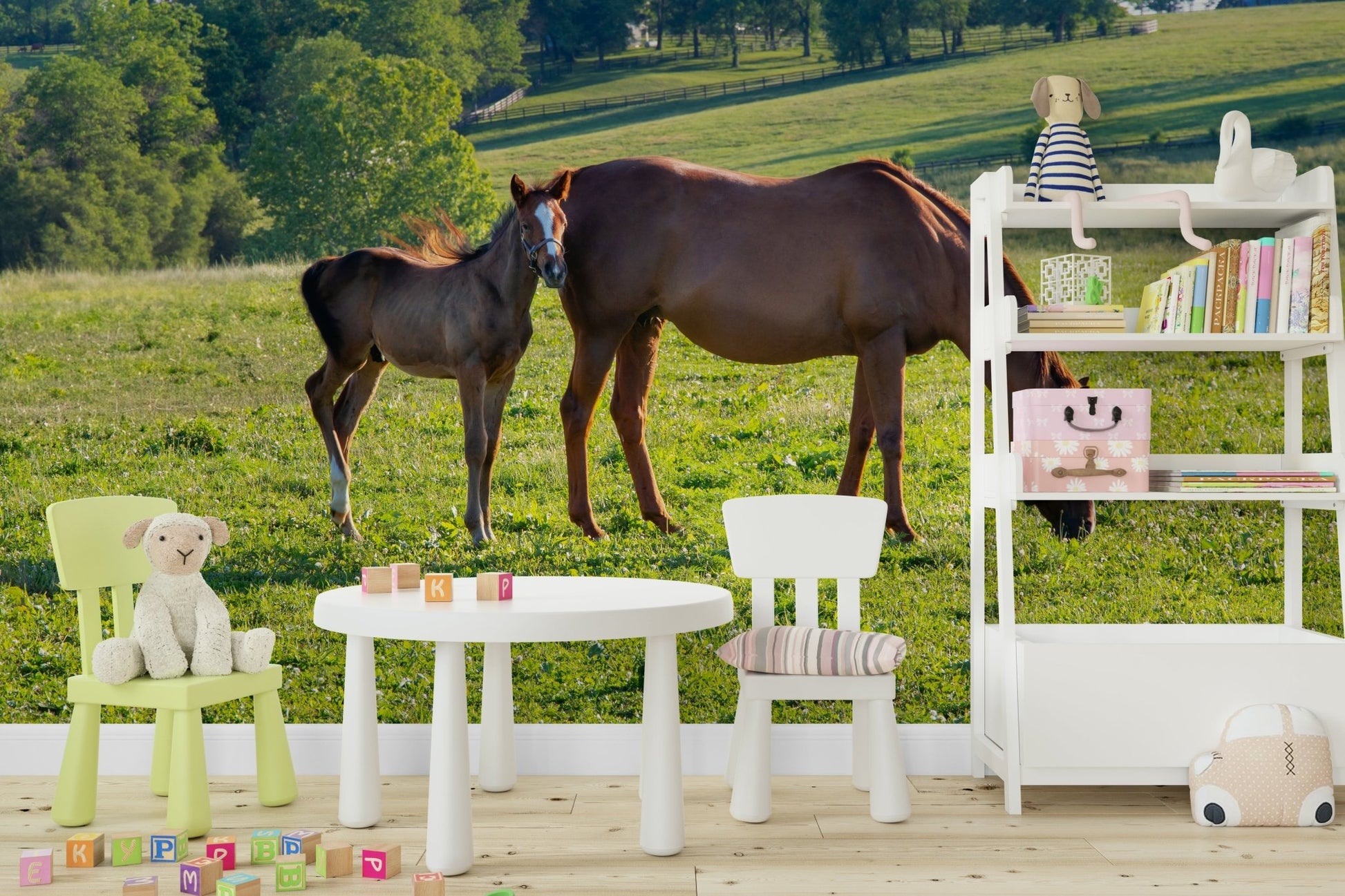 Pastoral Equine Duo Wall Mural