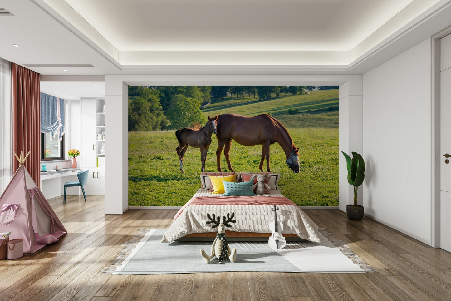 Pastoral Equine Duo Wall Mural