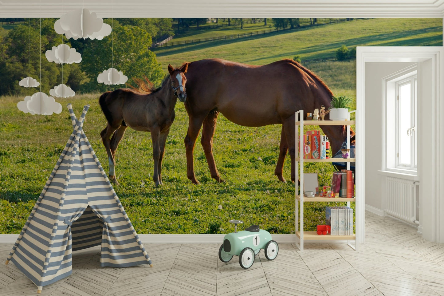 Pastoral Equine Duo Wall Mural