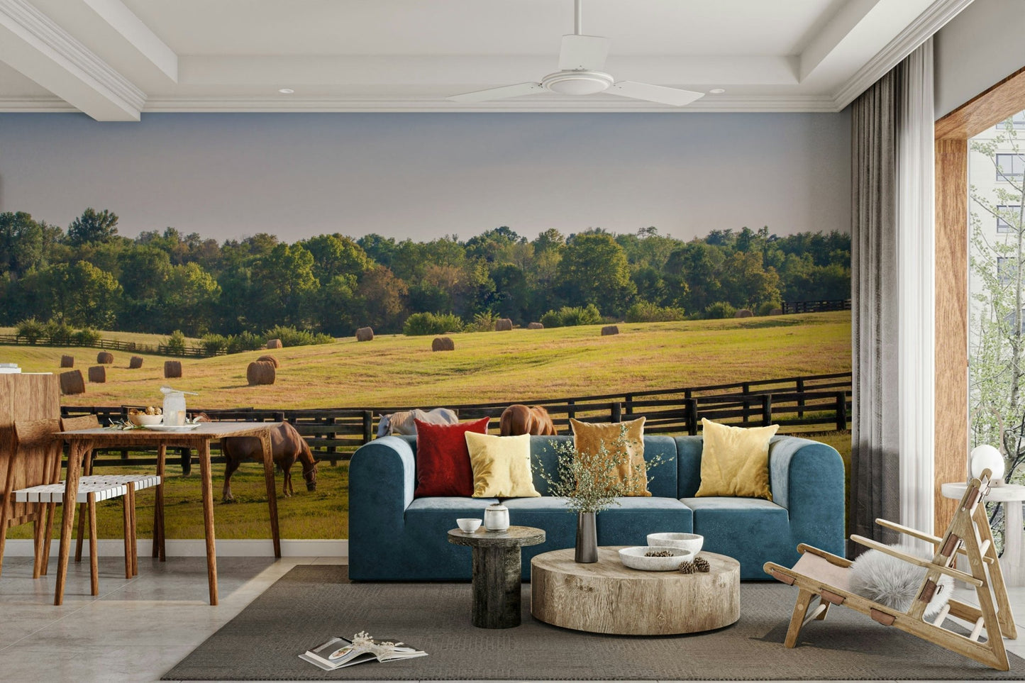 Rustic nature wallpaper for calm spaces
