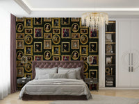 Pawtraits gallery wallpaper for a pet lover's room.

