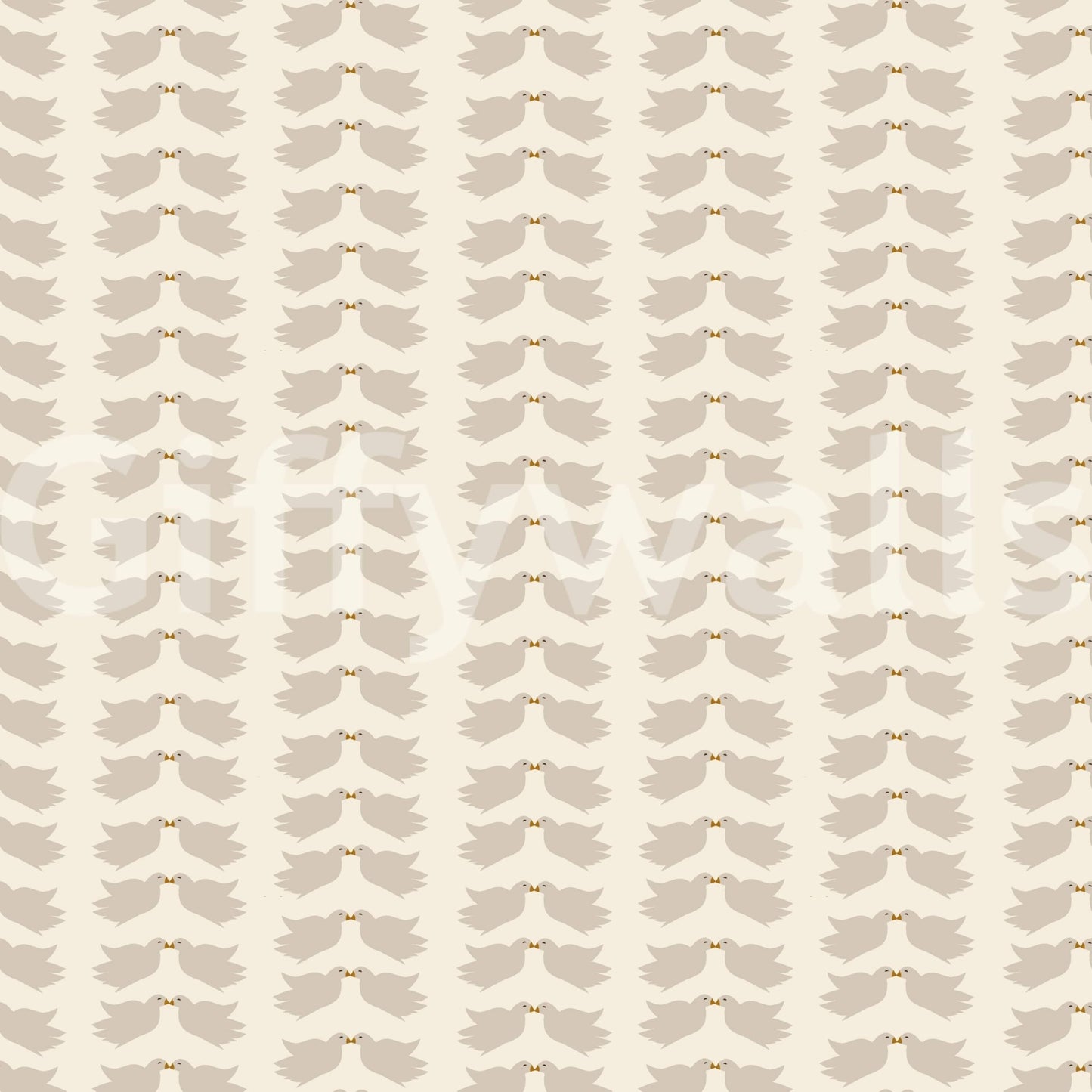 Peaceful Duets sweet mural endless column of happy doves.