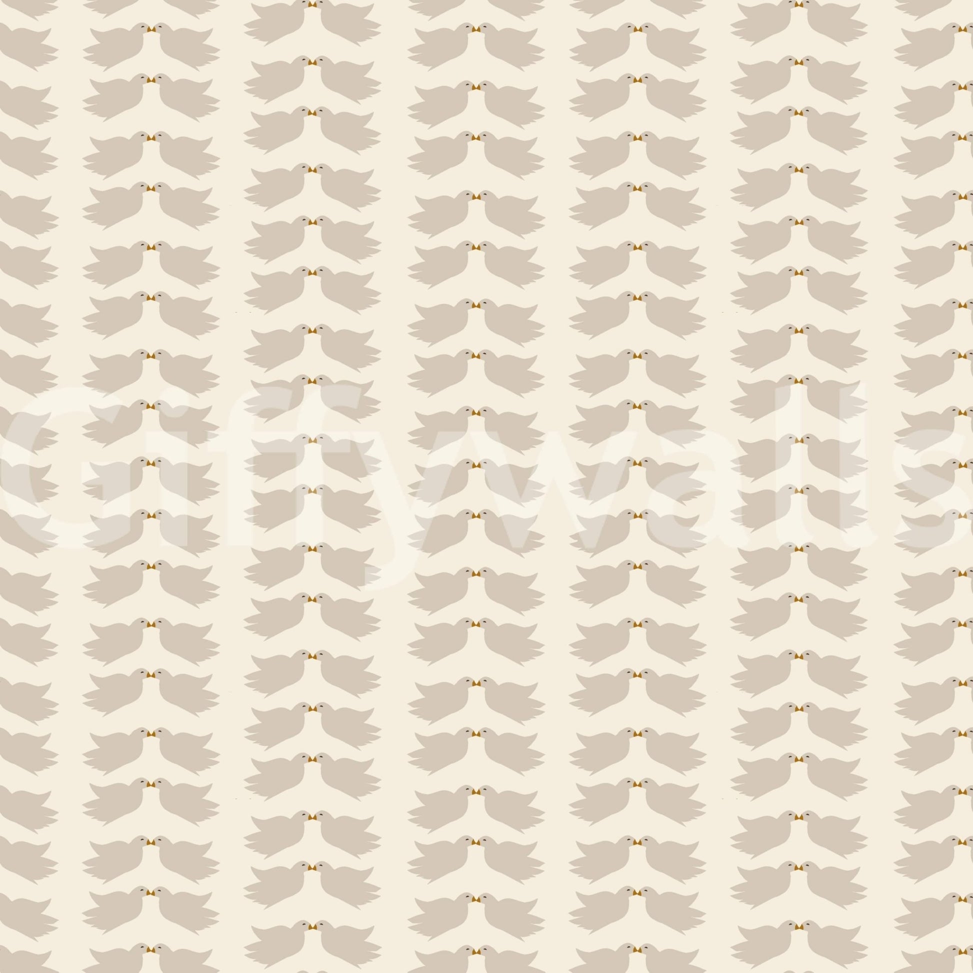 Peaceful Duets sweet mural endless column of happy doves.