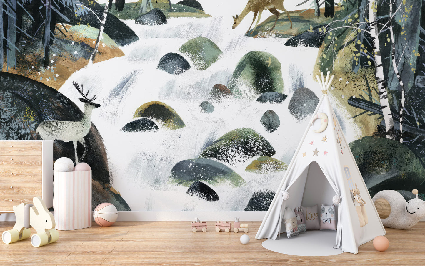 Wilderness Waterfall Wall Mural - Giffywalls