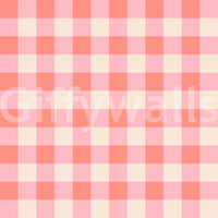 Peach-themed check wallpaper with soft style

