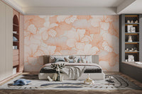 Delicate petal design in warm peach tones