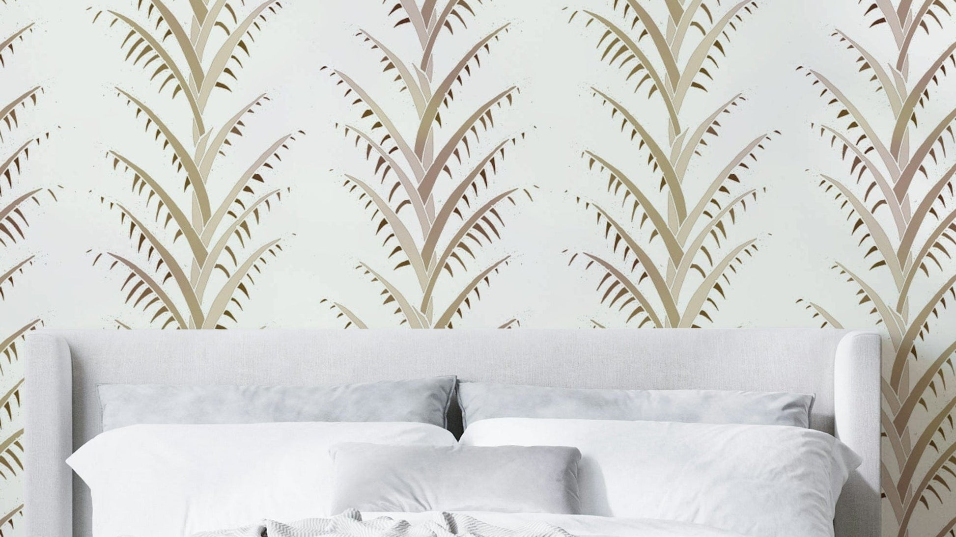 simple pearl palm leaves wallpaper

