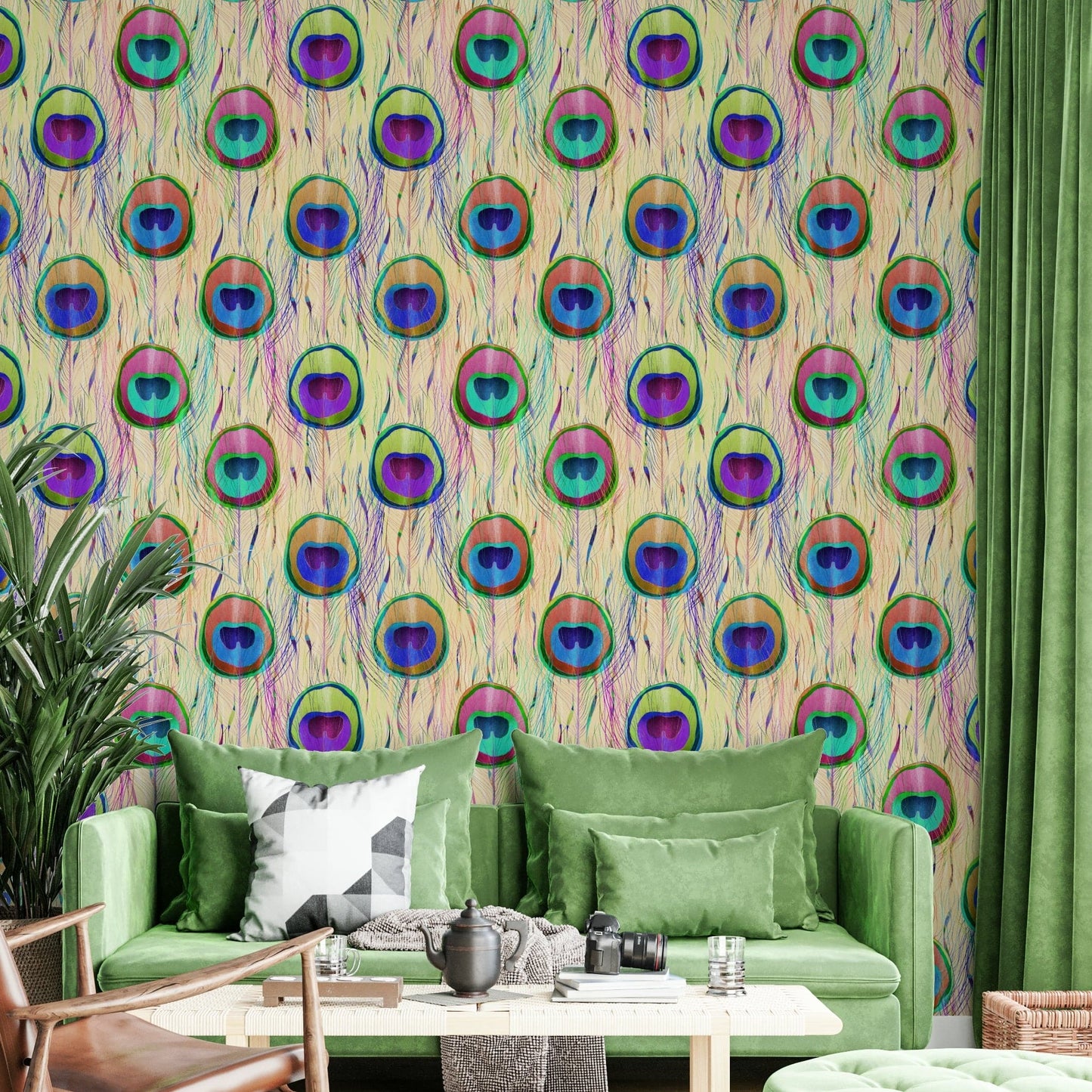 Artistic and bright wallpaper design.

