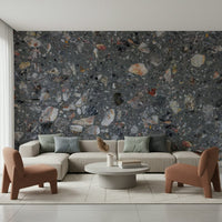 Pebble Stone Harmony mix wallpaper stylish floor finish visual.