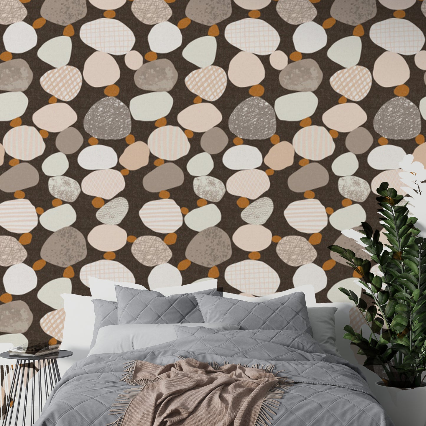 Self-adhesive Chic Pebbled Elegance wallpaper for walls