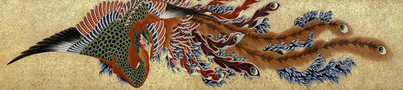Panoramic Painted Peacock Wallpaper For Walls in your room