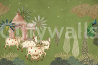 Pichwai Darshan Wall Mural feature wall



