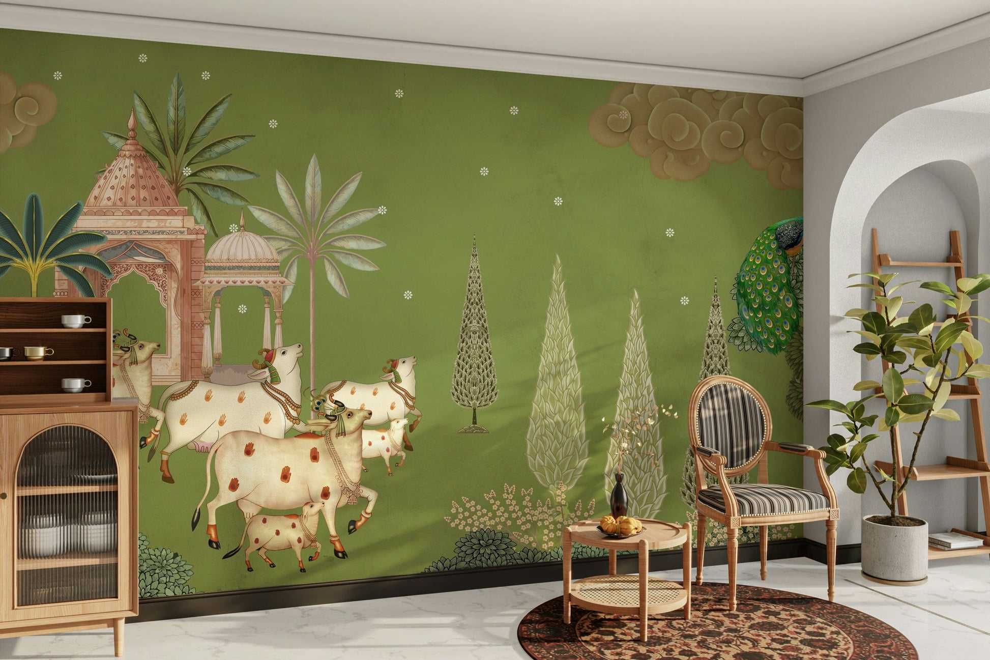 Pichwai Darshan Wall Mural art

