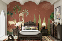 Pichwai Vanam Wall Mural elegant design



