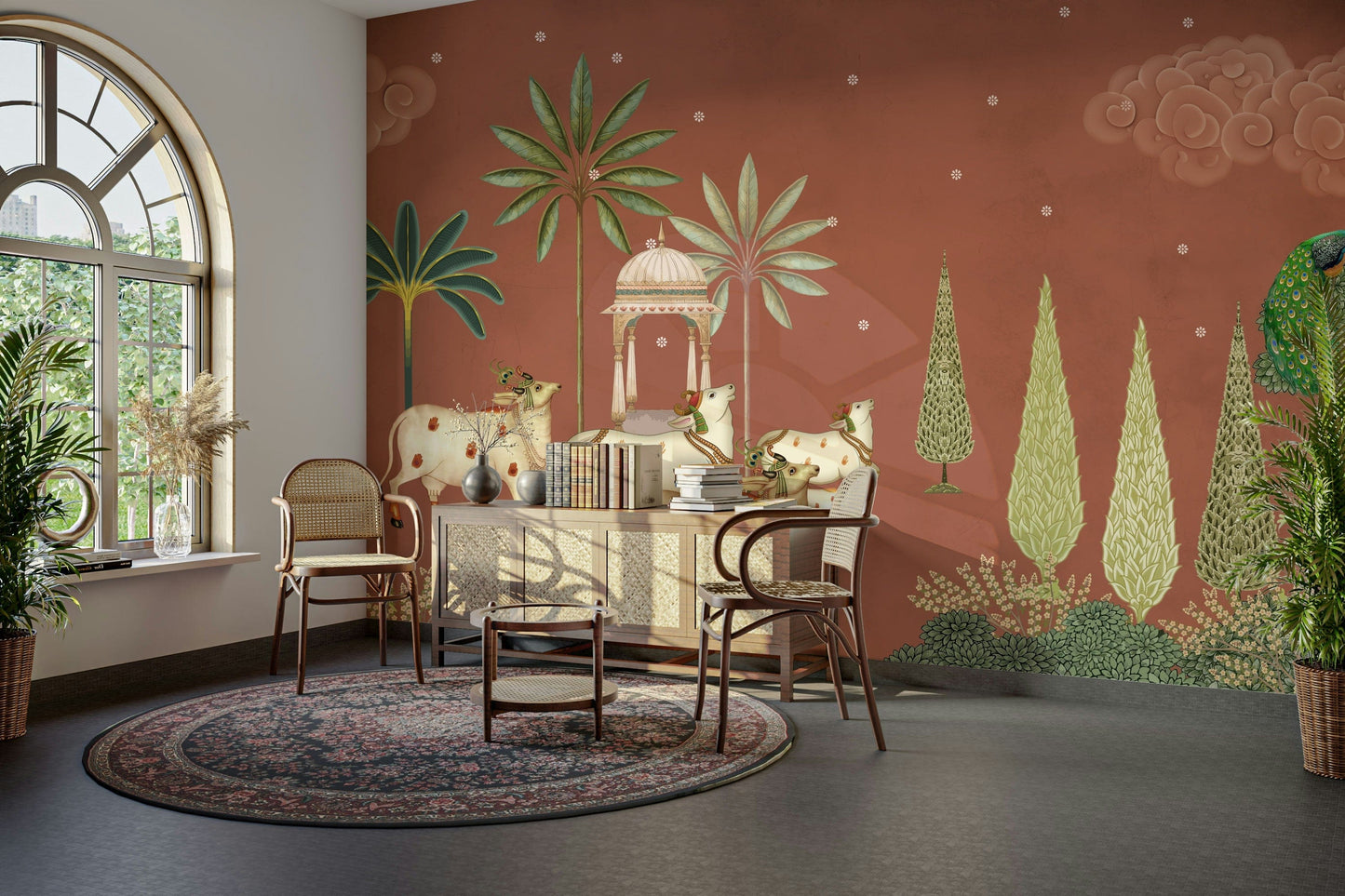 Pichwai Vanam Wall Mural art



