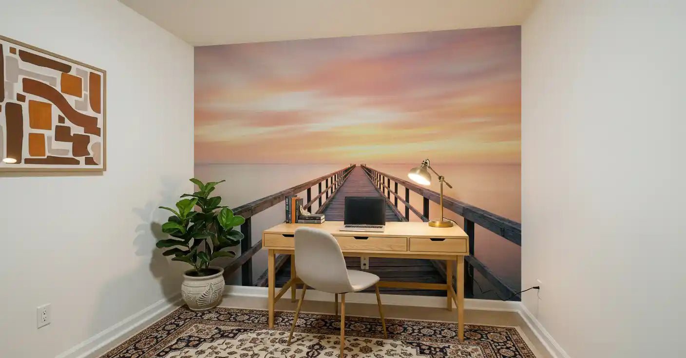 High resolution pier wallpaper design for Study wall decor and styling.
