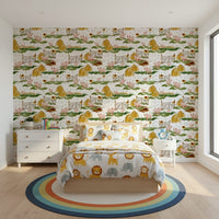 Playful Piggy Farm Watercolor wall decor perfect for kid's room.