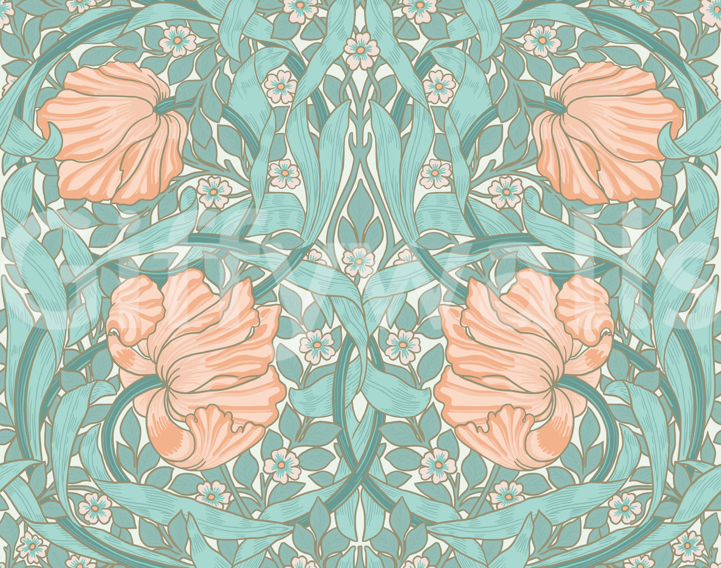Vintage floral wallpaper for interiors

