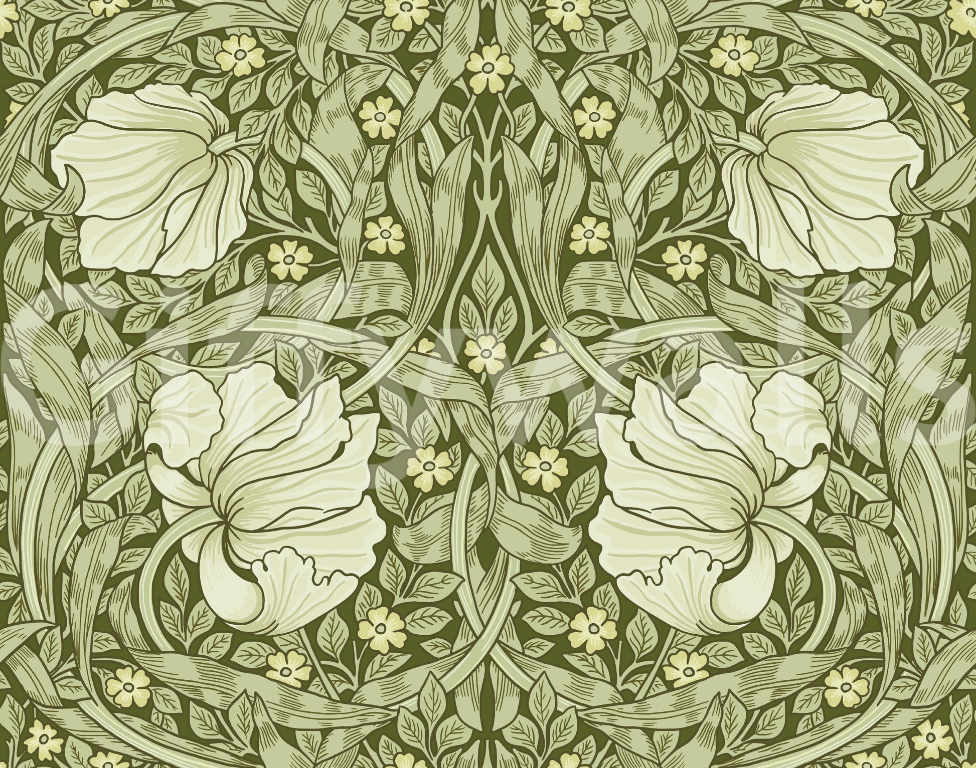 Vintage floral wallpaper for interiors

