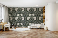 Vintage floral design featuring pimpernel flowers

