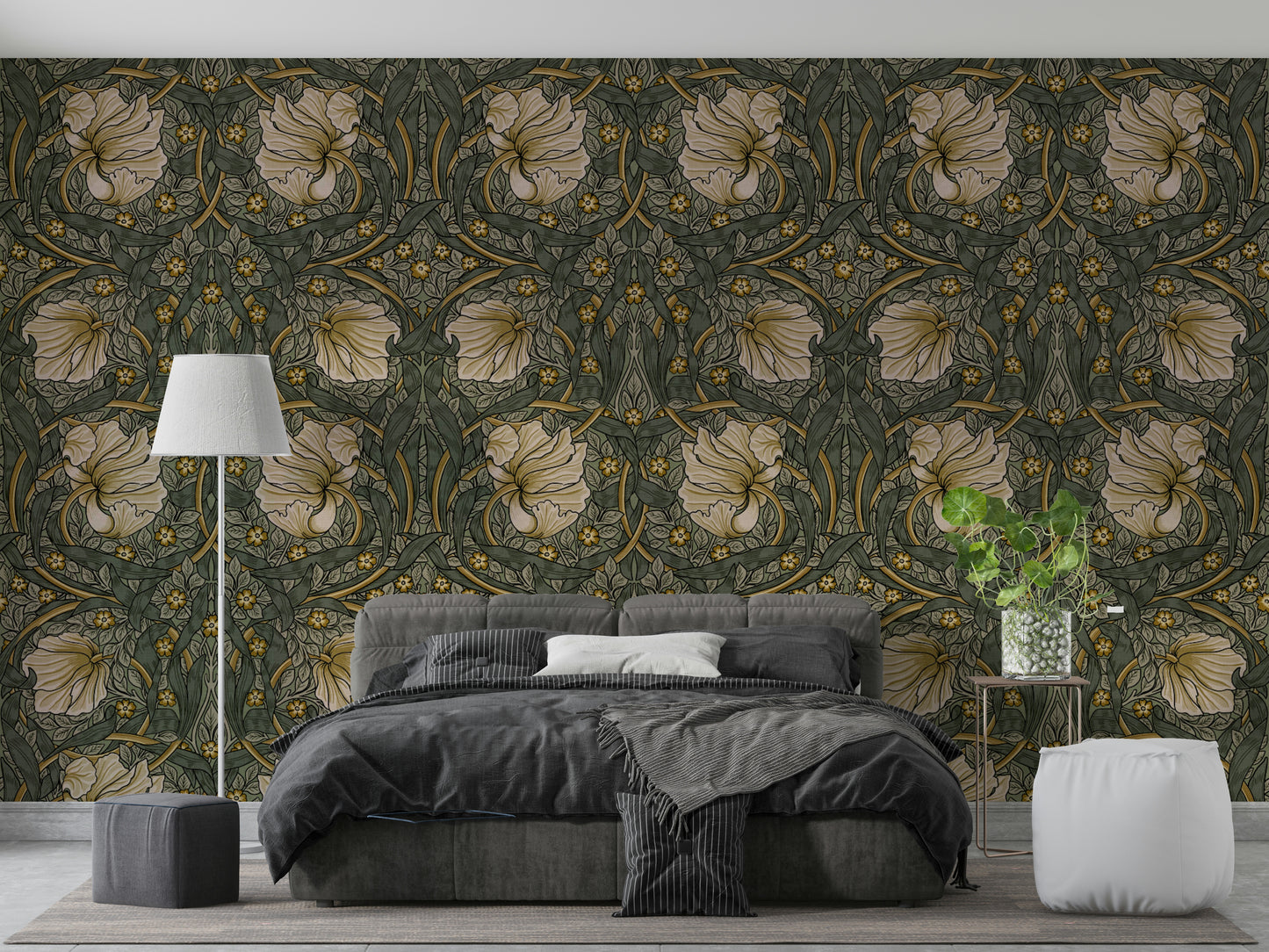 Handcrafted William Morris wallpaper


