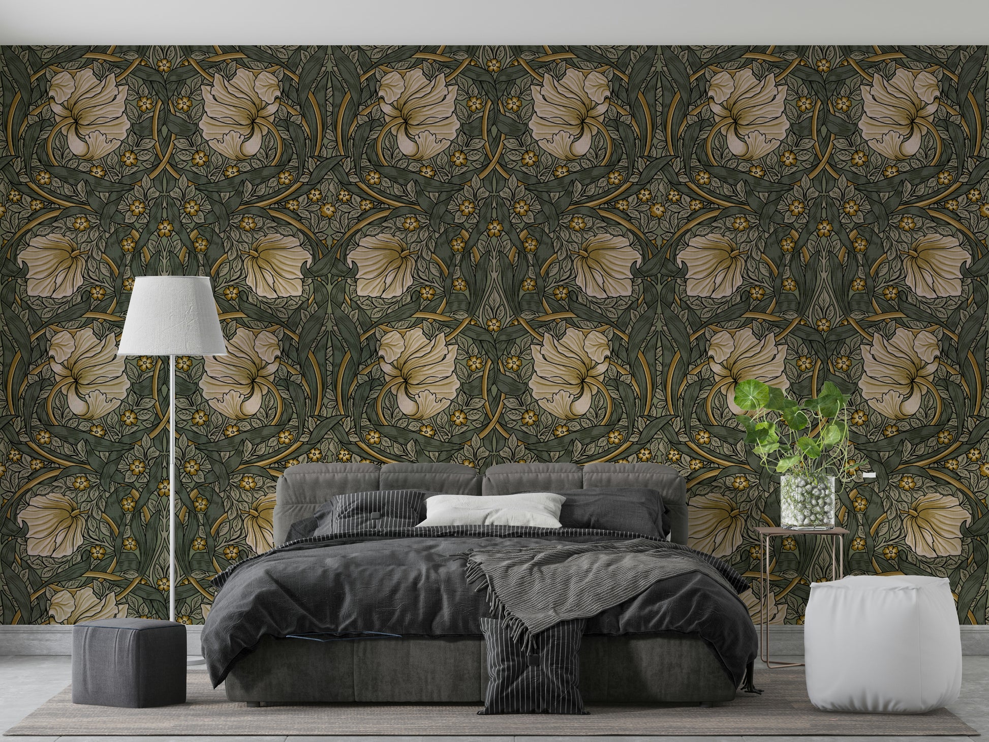 Handcrafted William Morris wallpaper

