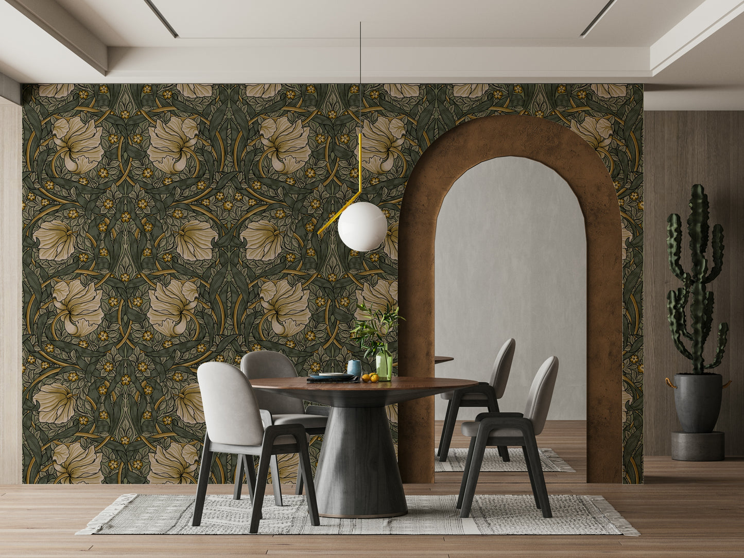 Victorian floral wallpaper design

