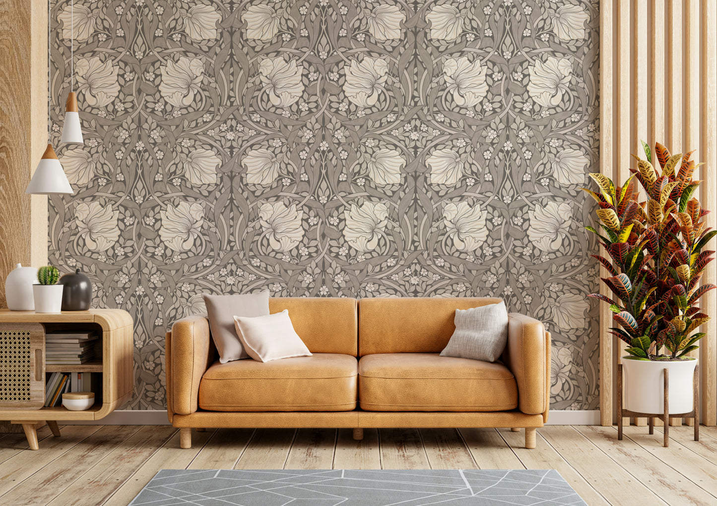 Sophisticated floral wallpaper for traditional rooms


