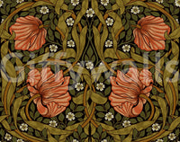 Detailed floral wallpaper with classic British style

