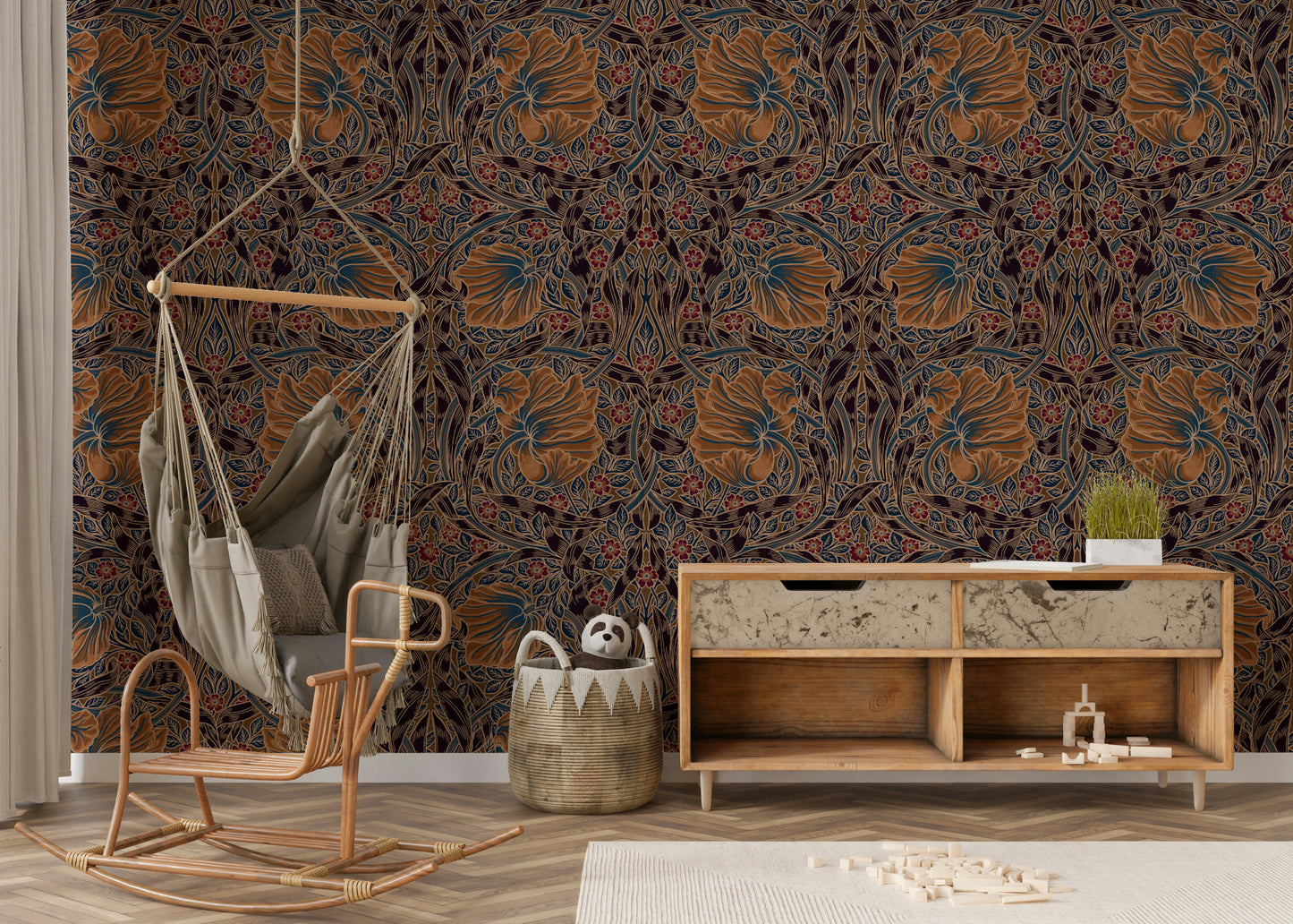 Classic William Morris wallpaper for walls

