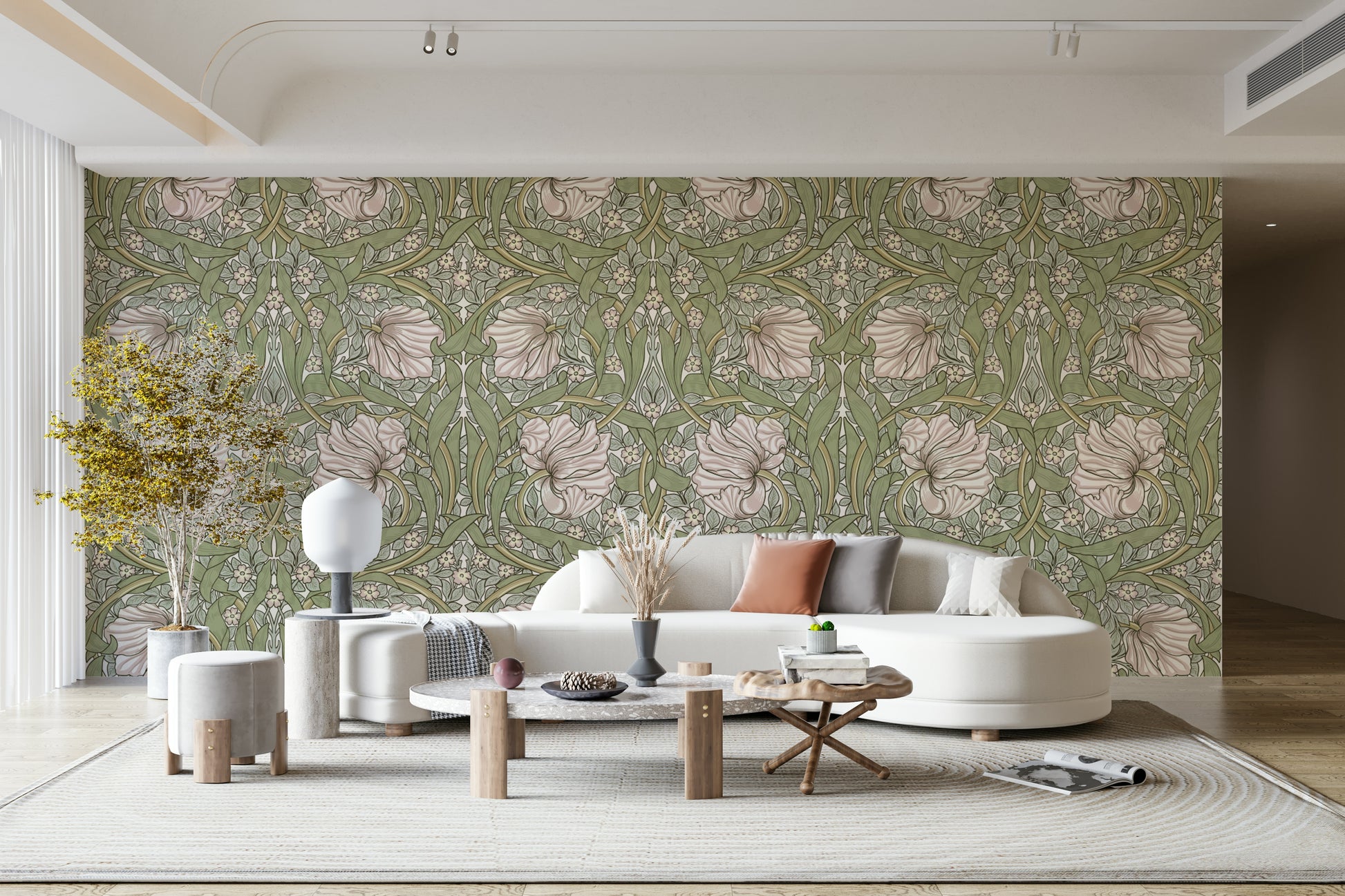 Handcrafted William Morris wallpaper

