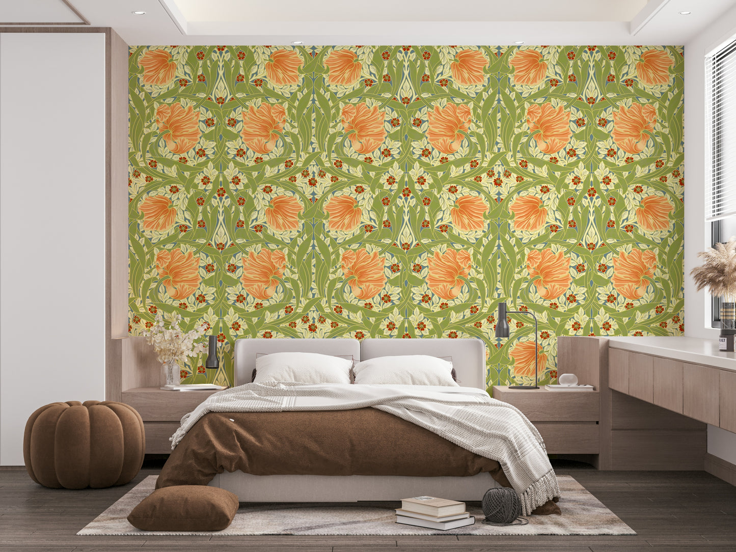 Victorian floral wallpaper design

