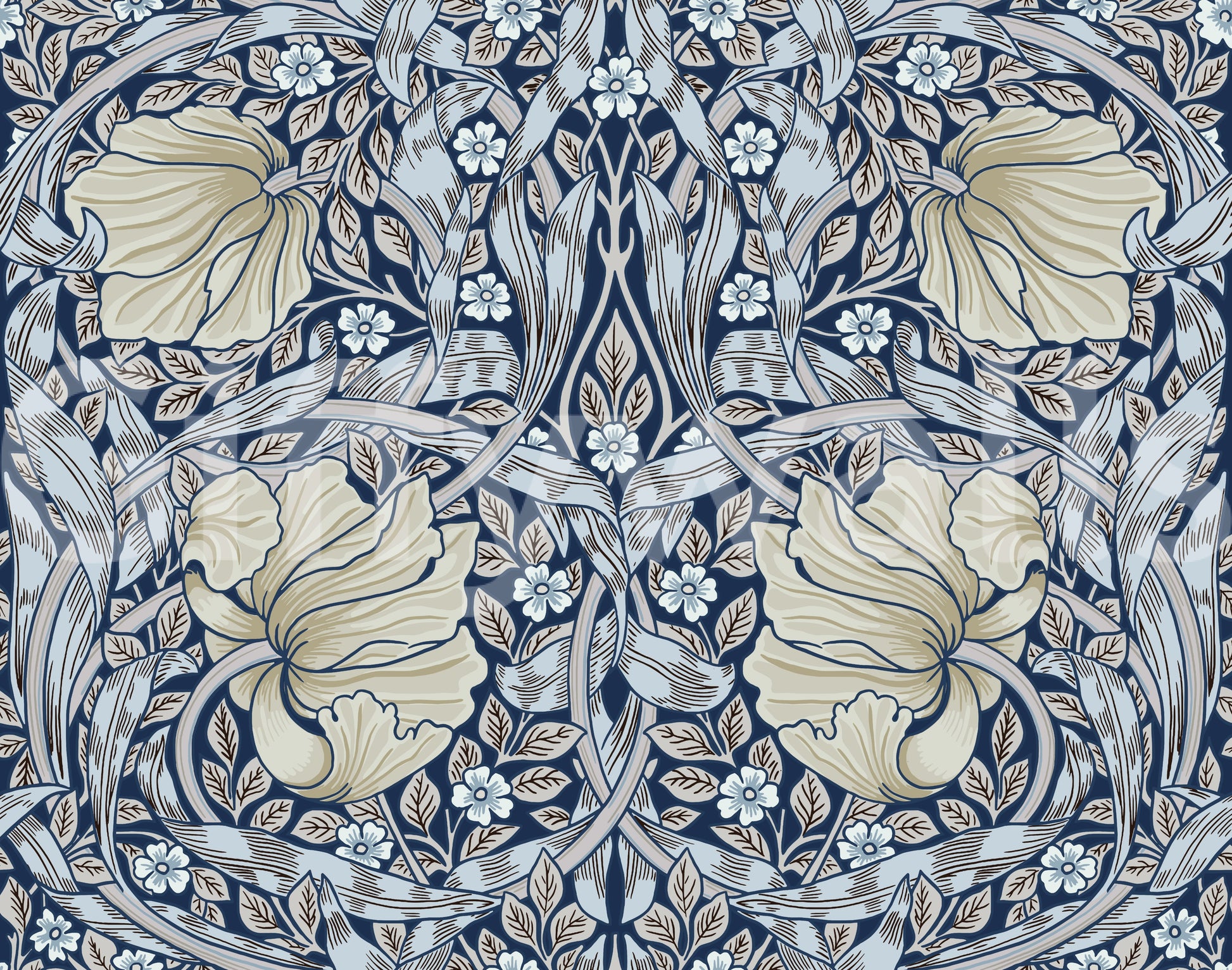 Vintage floral wallpaper for interiors

